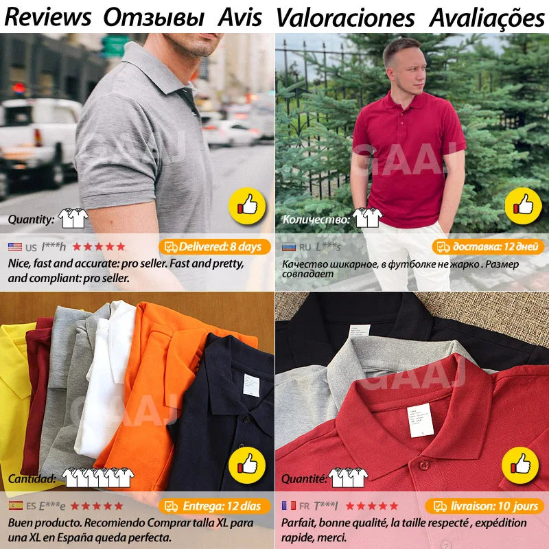 100 Cotton Polo Shirt Men,Light luxury Brand PoloShirt,Summer Short Sleeve Tee Shirt Fashion Tops Quality Clothes Golf Wear - Shoppiline
