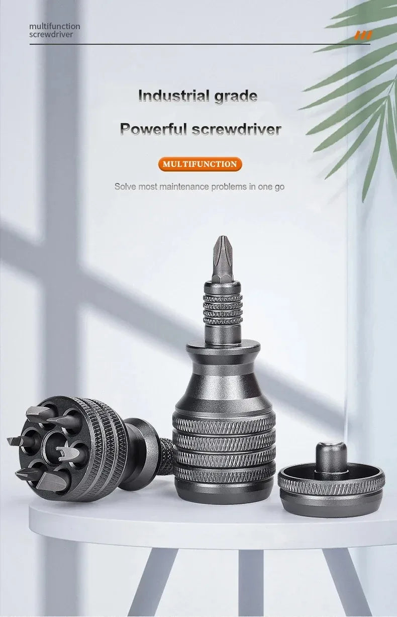 7-in-1 Mini Screwdriver Strong Magnetic Tip Palm Screwdriver Ratchet Screwdriver Mini Quick Ratchet Screwdriver Set