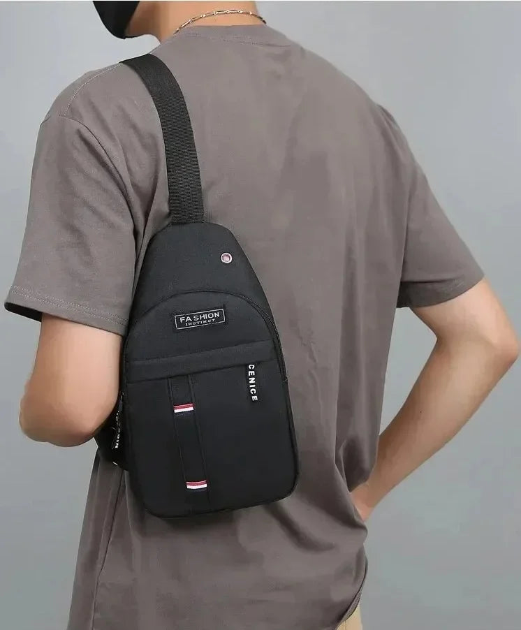 Classic Fashion Canvas Waterproof Sling Chest Crossbody Bag Sport Travel Outdoor Bag Practical Casual Daily Carry Capacity Bags