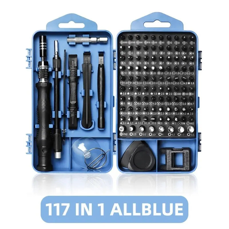 115/117 in 1 Precision Screwdriver Set Magnetic Torx Hex Screw Driver Bits Professional Repair Tool Kit for iPhone Xiaomi Mac PC - Shoppiline