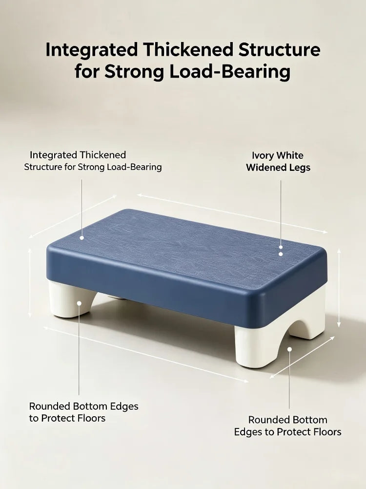 Ergonomic PP Footrest Under Desk Foot Stool Comfortable Space-Saving Foot Rest for Office Work Study Sofa Home