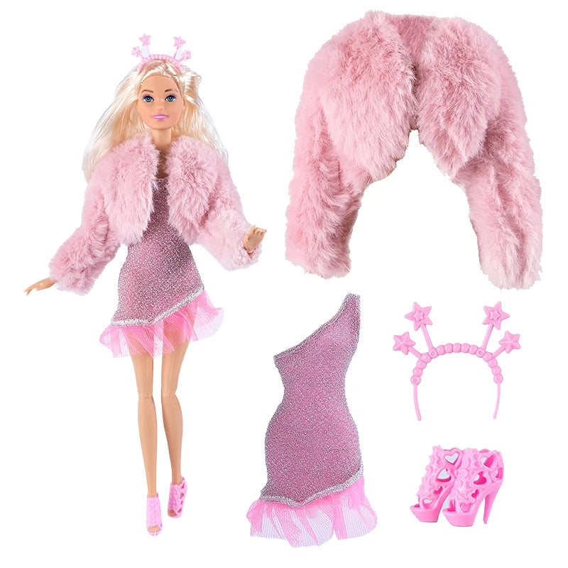 NEW Fashion Clothes For Doll 30cm Daily Sportwaer Winter Sweater Pants Plush Coat Shoes For Doll Mini Accessories Christmas Gift - Shoppiline