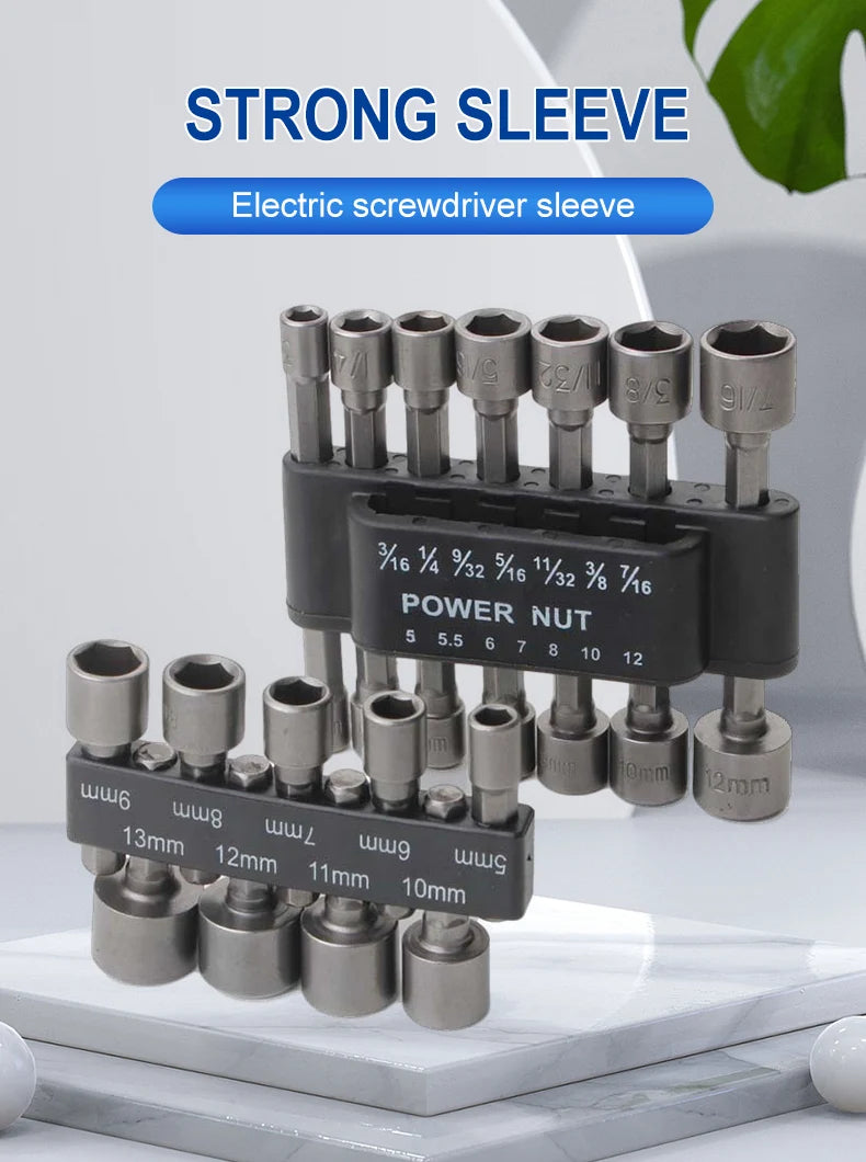 Powerful Socket Inner Hexagonal Wrench Hexagonal Handle Screwdriver Socket Extension Rod Pneumatic Screwdriver Insert Tool Set
