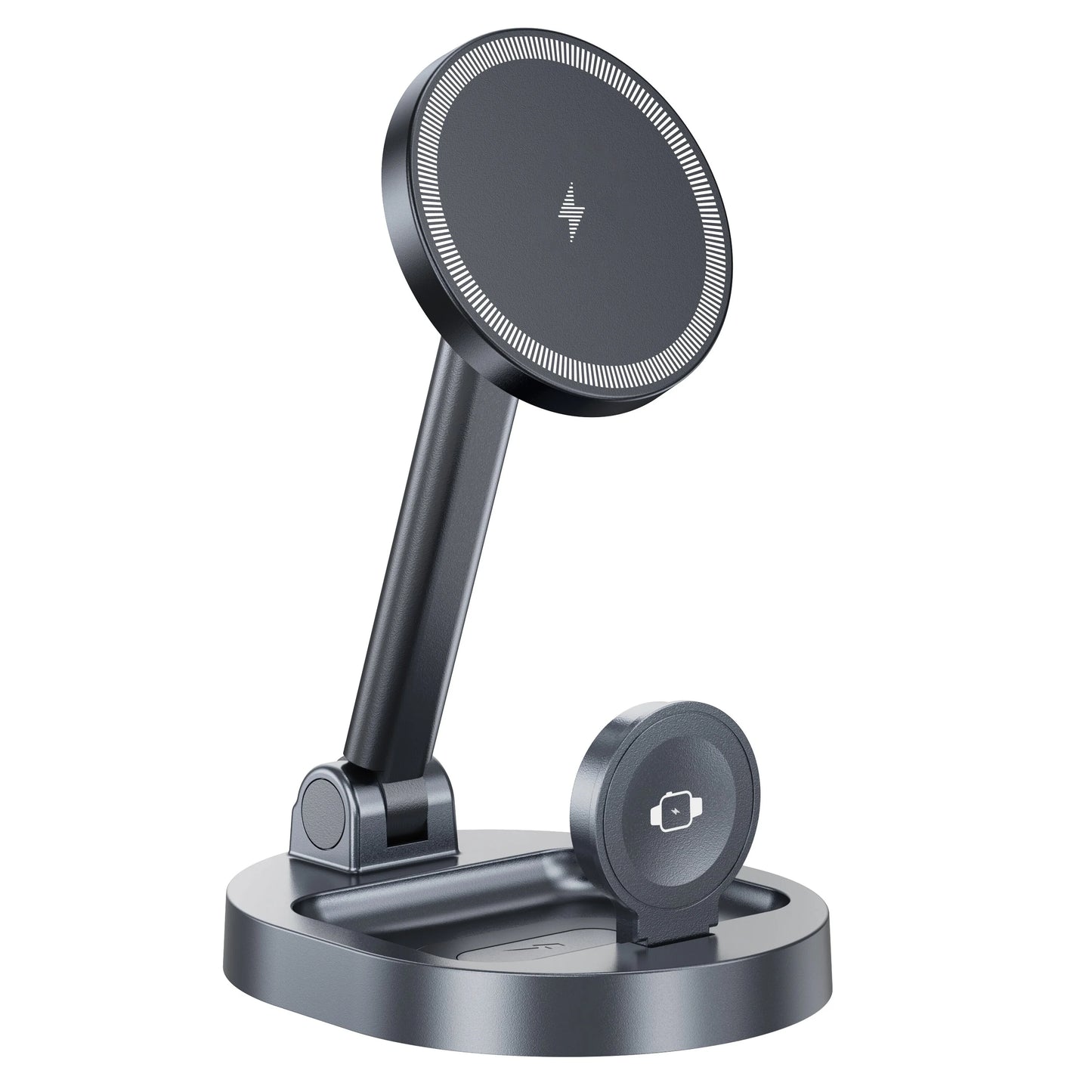 Magnetic 2 In 1 Wireless Charger Stand  Pad Fast Charging Station Dock For iPhone 15 14 13 12 Pro Max Apple Watch 8 7 6 Airpods - Shoppiline