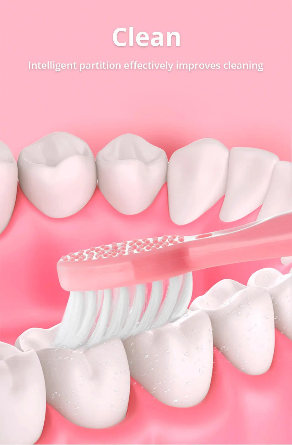 Tongwode Electric Toothbrush for Adults Soft Bristle Portable Battery Endurance IPX6 Waterproof Intelligent Effective Oral Care