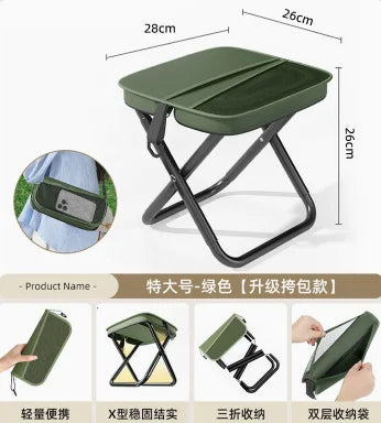 Lightweight Foldable Stool Shoulder Bag Design Collapsible Chair for Outdoor Camping & Fishing