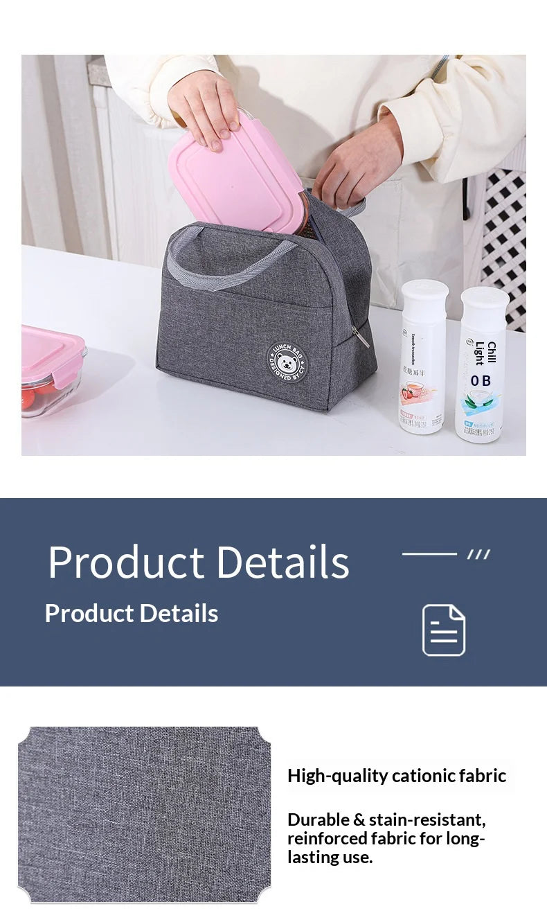 Insulated Lunch Bag Insulation Bento Pack Aluminum Foil Rice Bag Meal Pack Ice Pack Student Bento Lunch Handbag Insulation