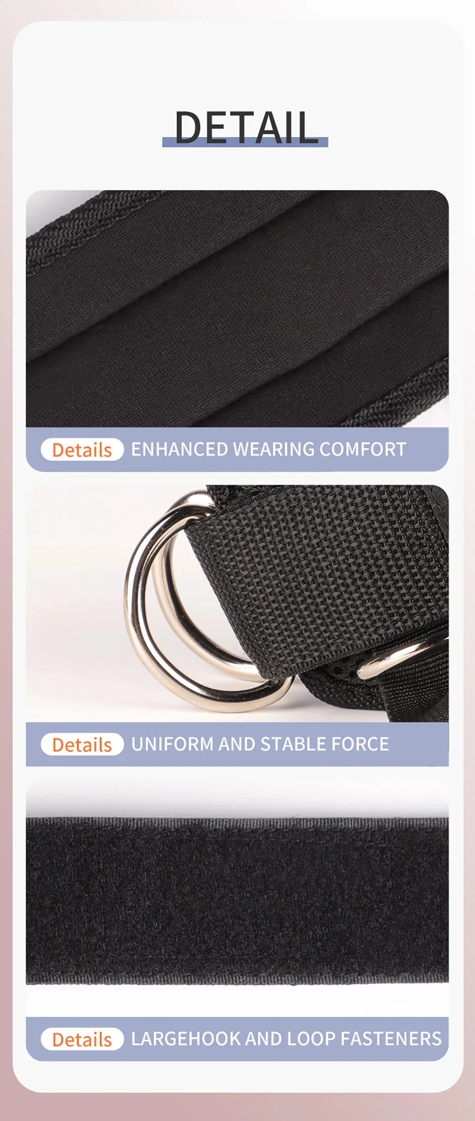 1Pcs Fitness Ankle Straps for Cable Machines Padded Ankle Cuffs for Leg Exercise WorkoutsFully Adjustable and Breathable Ankle
