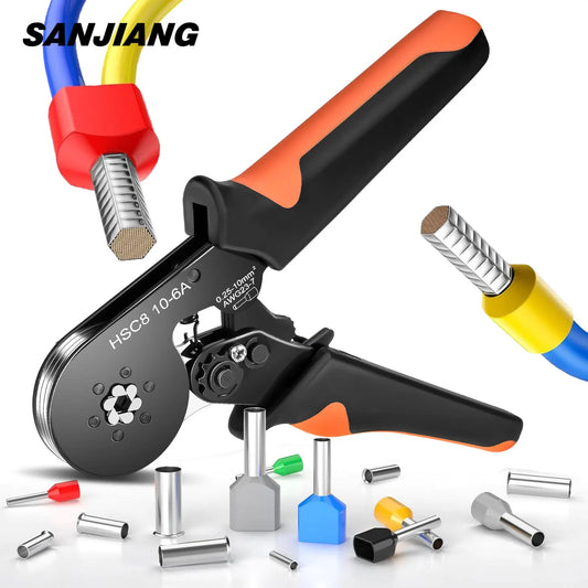 Crimping Pliers Ferrule Sleeves Tubular Terminal Tools HSC8 6-4 10-6 16-6 Wire Crimper Household Electrical Sets Terminal - Shoppiline