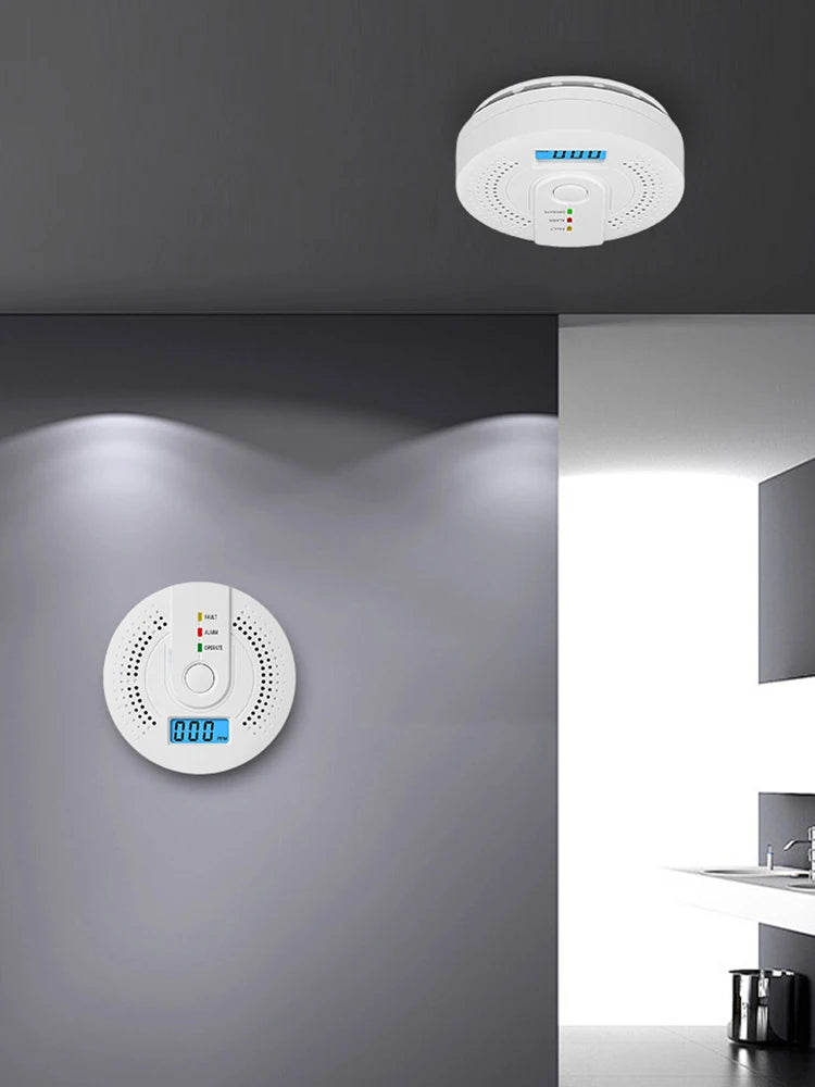 Digital Carbon Monoxide Detector Sound Warning Battery Powered CO Gas Monitor Alarm Detector Portable CO Detector Home Use