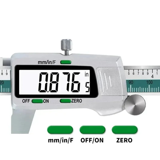 ET50 150mm Stainless Steel Digital Caliper 6-Inch 0.01mm High Precision Fraction/MM/Inch Measure Woodworking Thickness Gauge - Shoppiline