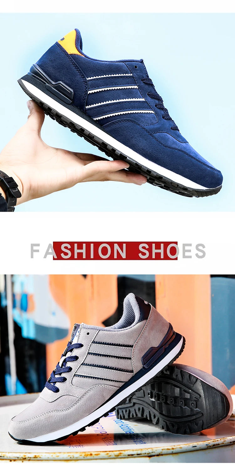 2024 New High Quality Men's Sneakers Leather Casual Shoes Autumn Breathable Men Shoes Male Flat Shoe - Shoppiline