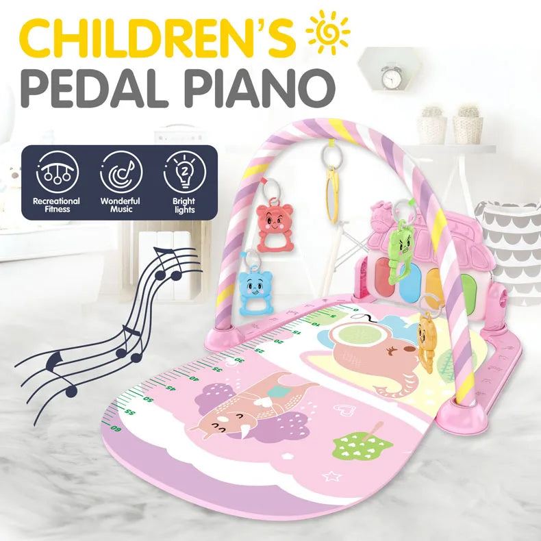 Baby Musik Spieldecke Krabbeldecke Neugeborenen Teppich Pedal Klaviertastatur Baby Fitness Rack Spielmatte Krabbelspielkissen Spielzeug Geschenk