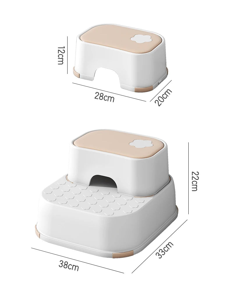 WORTHBUY Kid Step Stool Bathroom Non Slip Safety Training Stool Washing Step Stools For Children Living Room Bathroom Furniture