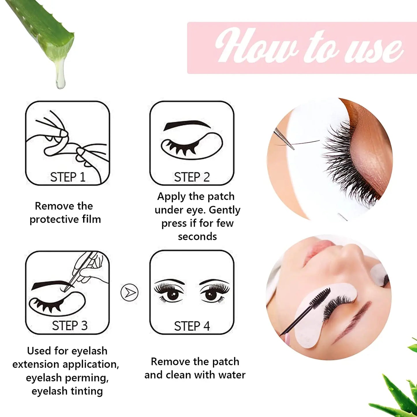 50pairs Eyelash Extension Paper Patches Lint free Under Eye Pads Grafted Eye Stickers Hydrogel Eyelashes Patch makeup tools