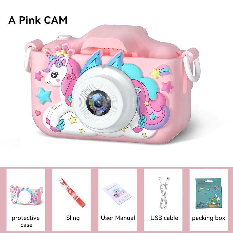 Christmas Children Camera HD 1080P Toddler Digital Video Camera 2.0inch Kids Camera with Silicone Cases Toys for Christmas Gifts - Shoppiline