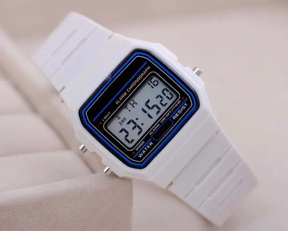 Men's Sport LED Digital Watch Simple Small Square Dial Electronic Silicone Band Fashion Casual Mens Watch Montre Homme