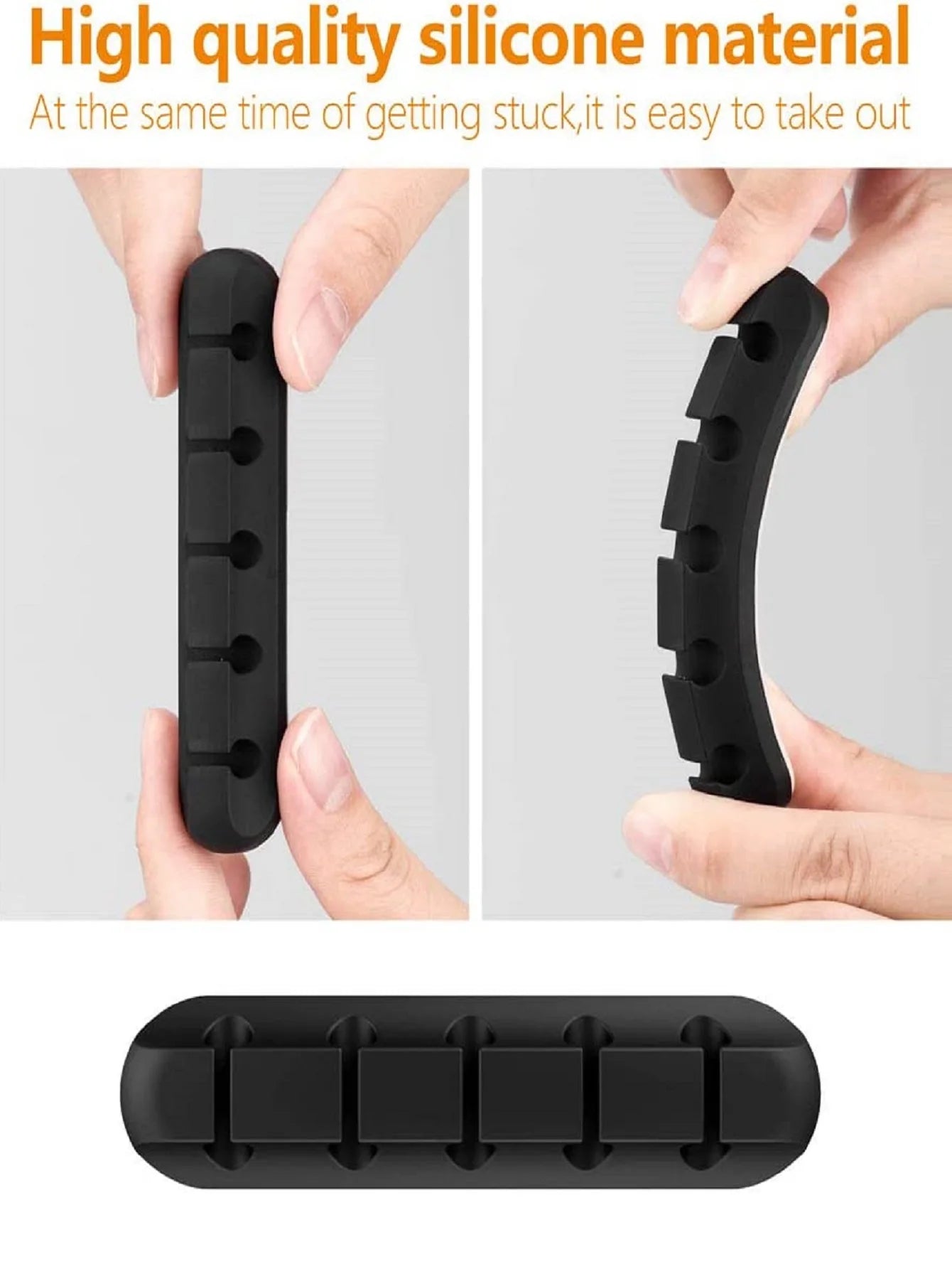 Kabelhalter Clips Kabelorganisator Silikon USB-Kabelwickler Management Clips Selbstklebend für Maus Tastatur Headset