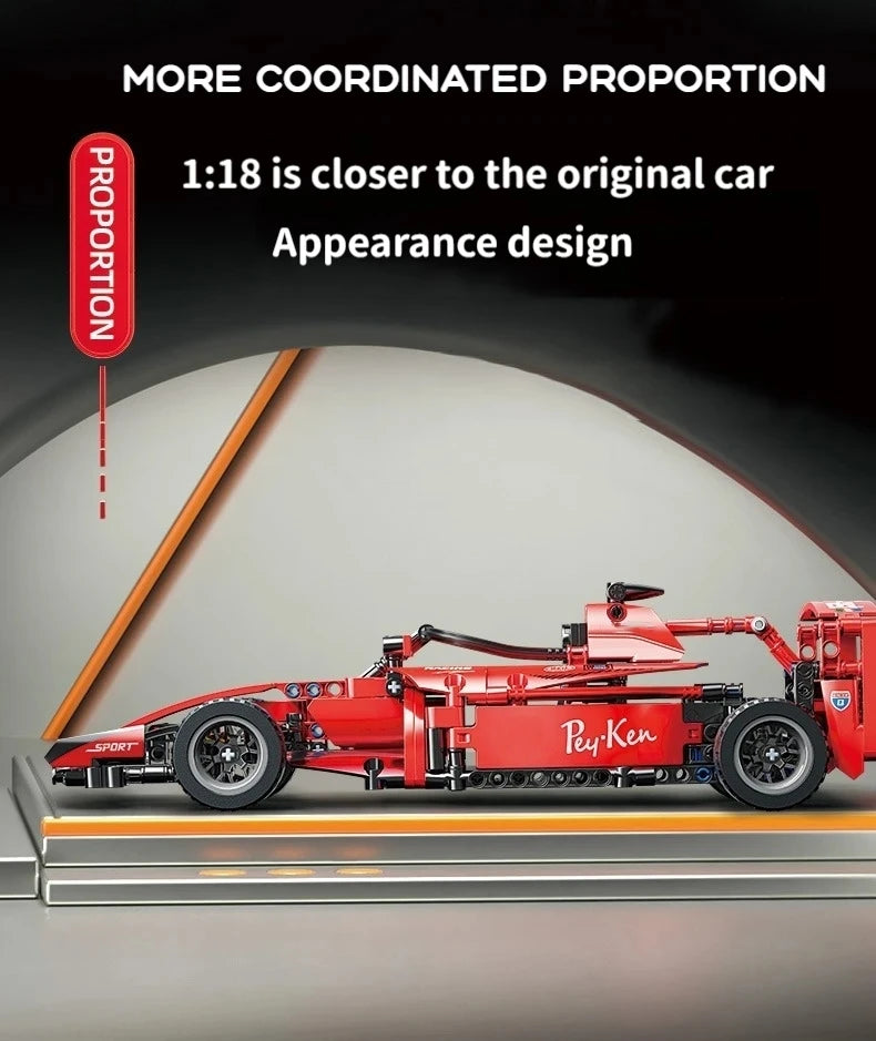 2025 Technical NEW F1 Racing Car Building Blocks Set MOC Model Kit DIY Assembly Bricks Creative Educational Toys For Children - Shoppiline