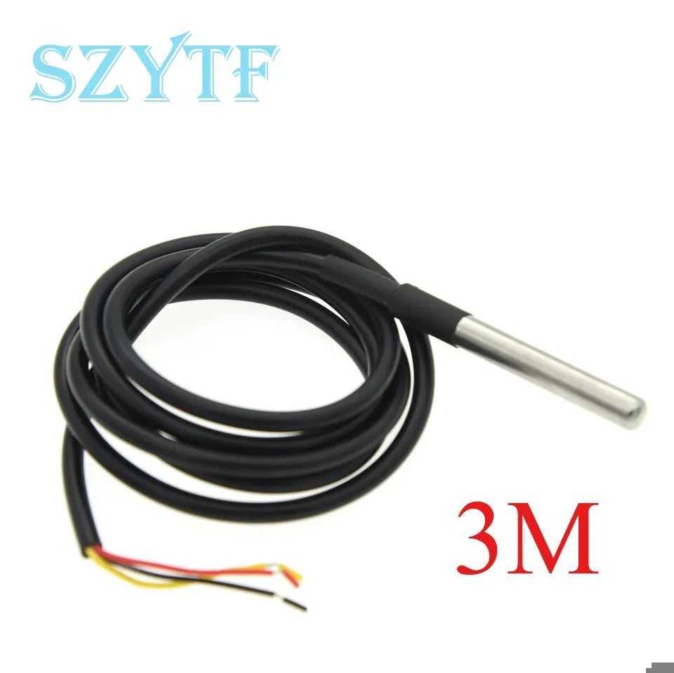 Waterproof DS18B20 thread temperature probe temperature sensor Stainless steel package 1m 2m 3m 5m 18B20 For Arduino
