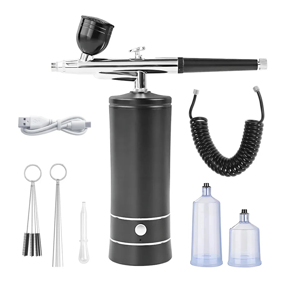 Portable Small Electric Compression Spray Gun with Optional Connecting Pipe, Manicure/Beauty/Cake Decoration/Hand Model Spraying - Shoppiline