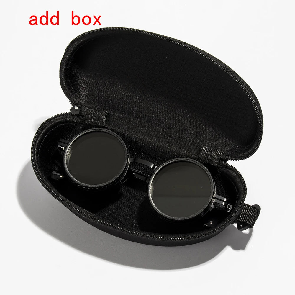 2025 Fashion New unisex handmade ND9 level Sunglasses Stepless Rotating Filter Retro Polarized Sunglass Cycling Sports Glassees