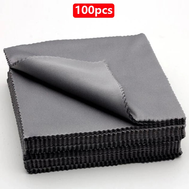 1/20/100/300 Stück/Packung Schwarzes Mikrofaser-Brillenputztuch 13*13cm Brillenreinigungstuch Brillenputzzubehör