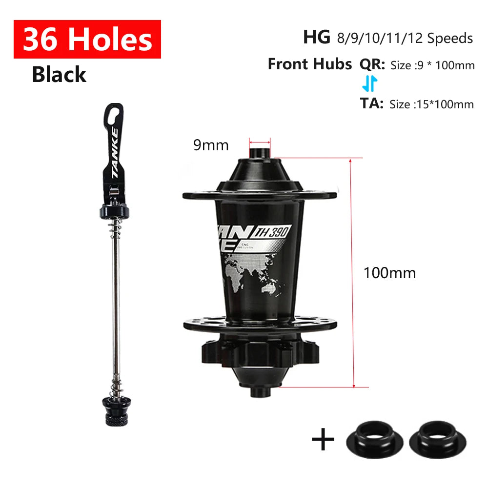 TANKE MTB 120 Click Hub 6 Bearing Bike Front Rear 28 32 36 Holes Disc Brake QR Bicycle mass thunder Noisy Cube 6 Pawl Hubs TH390
