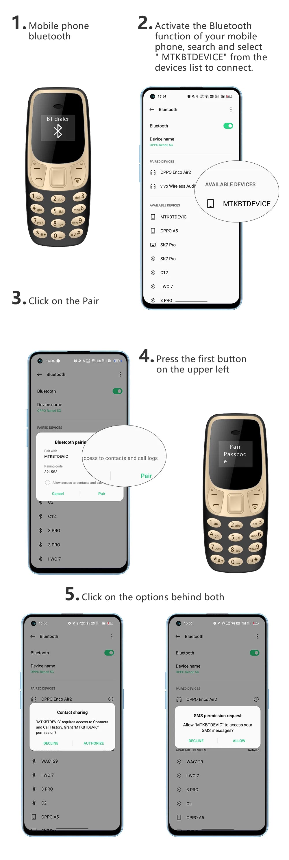 SERVO Small Mobile Phone Bluetooth Dialer Magic voice Low Radiation Telephone Call Recording 2/3 SIM GSM Unlocked Mini Cellphone - Shoppiline