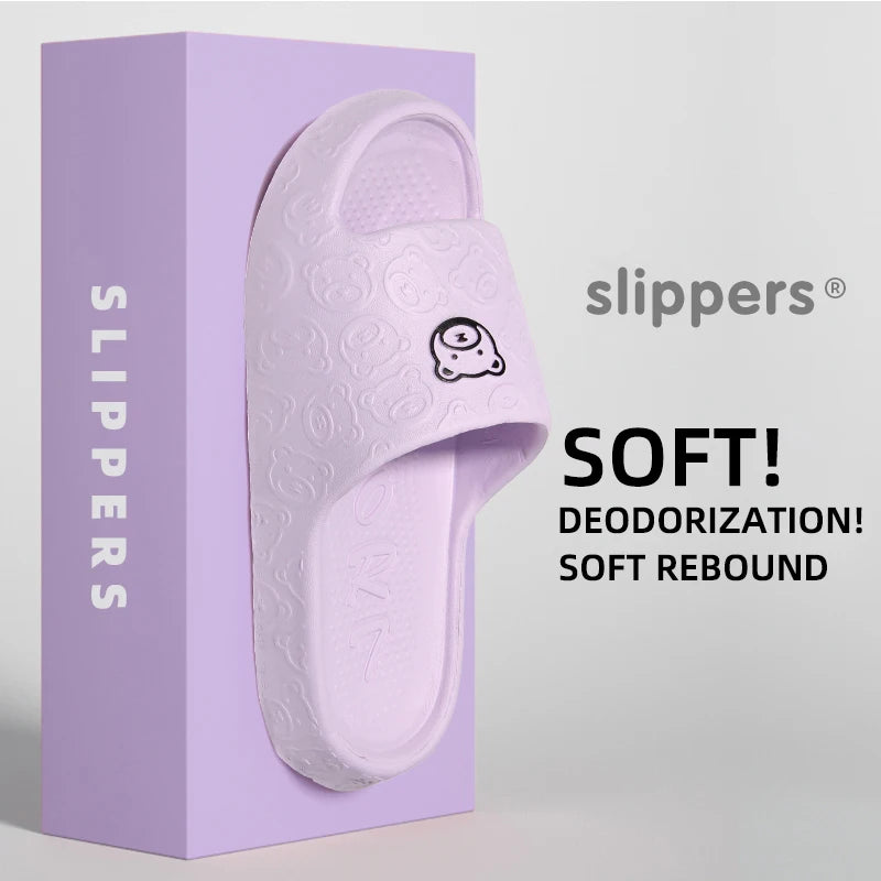 Non-Slip Slippers Female Outer Wear 2024 New Bathroom Indoor Home Sandals Female Summer Eva