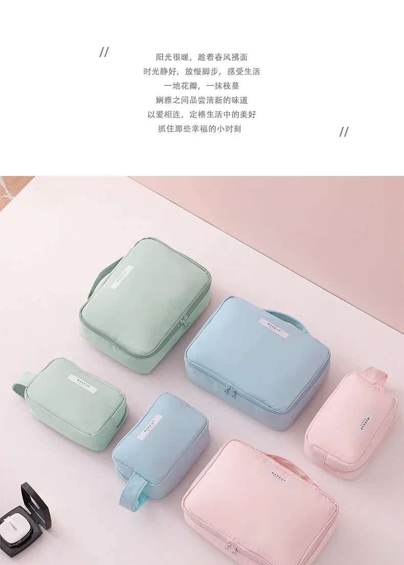 Damen tragbare Kosmetiktasche mit hohem Erscheinungsbild, große Reise-Waschtasche, dreidimensionale Make-up-Aufbewahrungstasche
