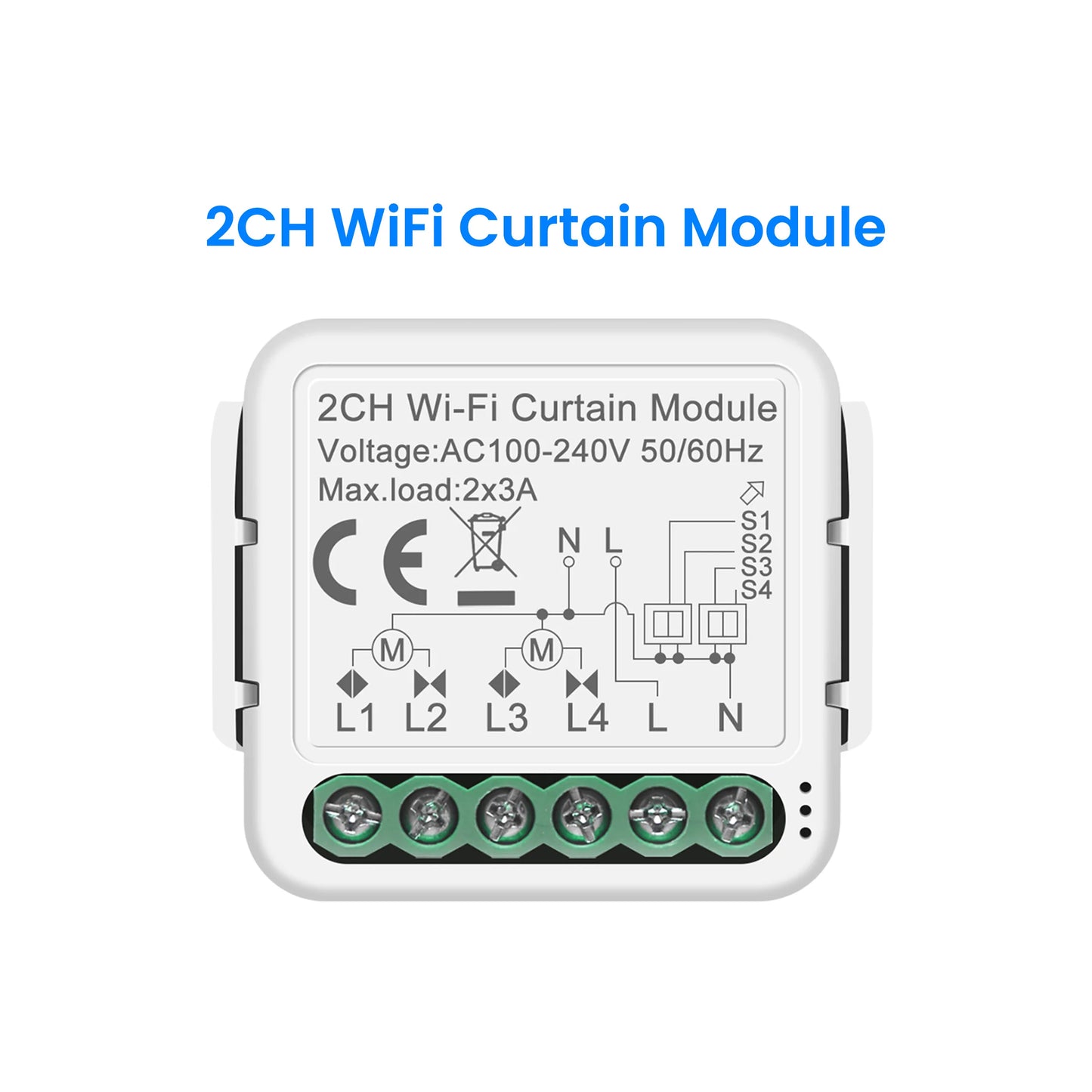 GIRIER Tuya Smart Wi-Fi RF433 ZigBee Curtain Switch Module for Electric Roller Shutter Blind Motor 1/2CH Works Hey Google Alexa