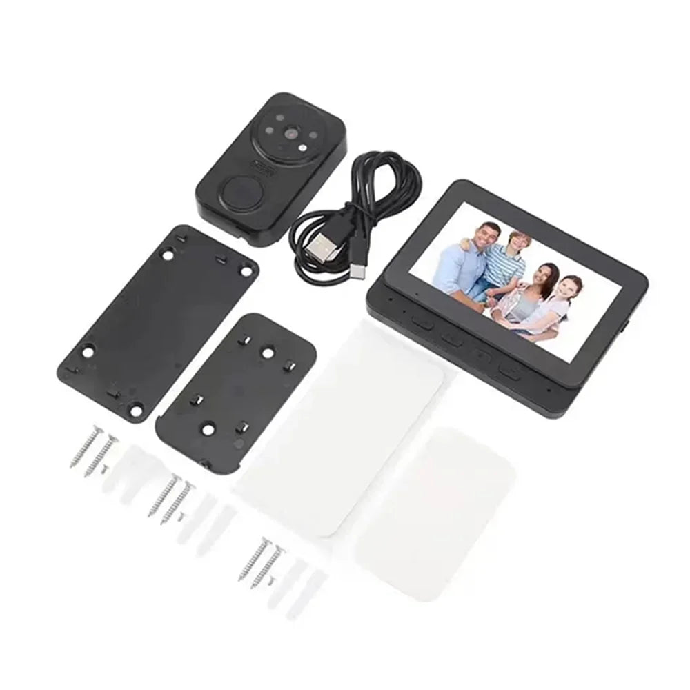 Smart Video Doorbell Camera Wireless, 1080P HD with Night Vision, 2.4G WiFi, Motion Detection, 2-Way Audio, and Cloud Service - Shoppiline