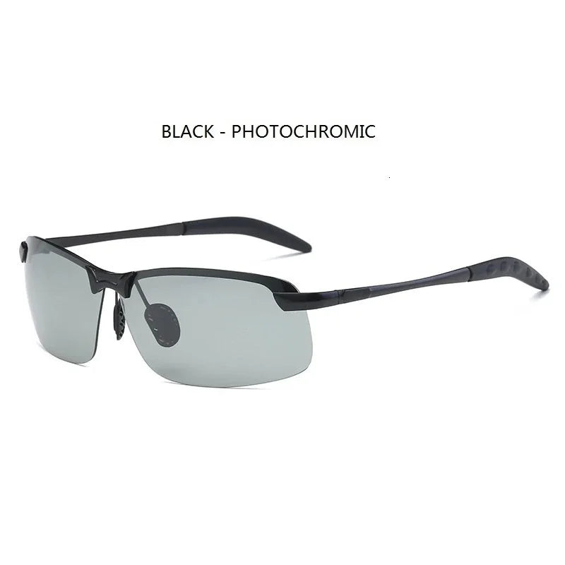 Men Photochromic Polarized Sunglasses Driving Fishing Chameleon Glasses Change Color Sun Glasses Day Night Vision Eyewear