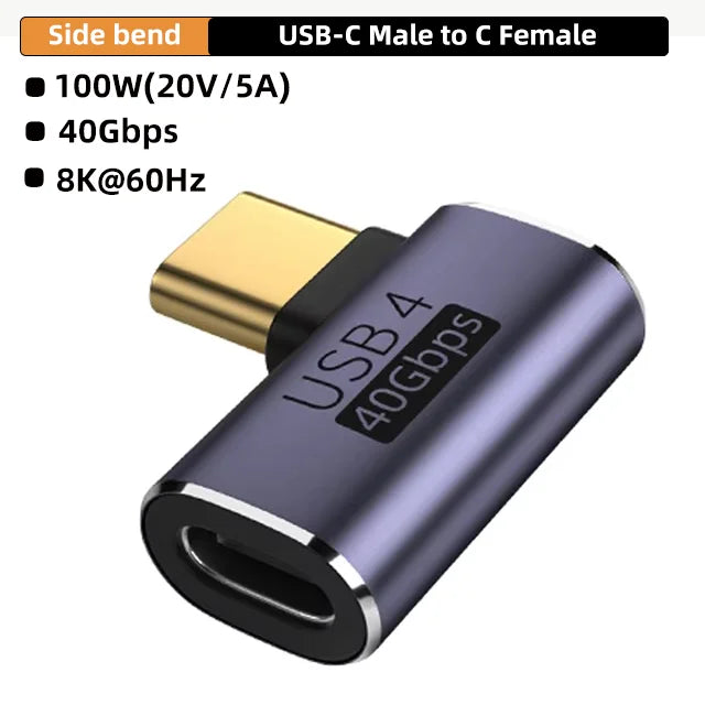 TYPE C Connector 4K OTG Plug 100W 40Gbps Data Transfer Ultra Fast Charging USB C USB3.1 Support 8K Adapter Extension