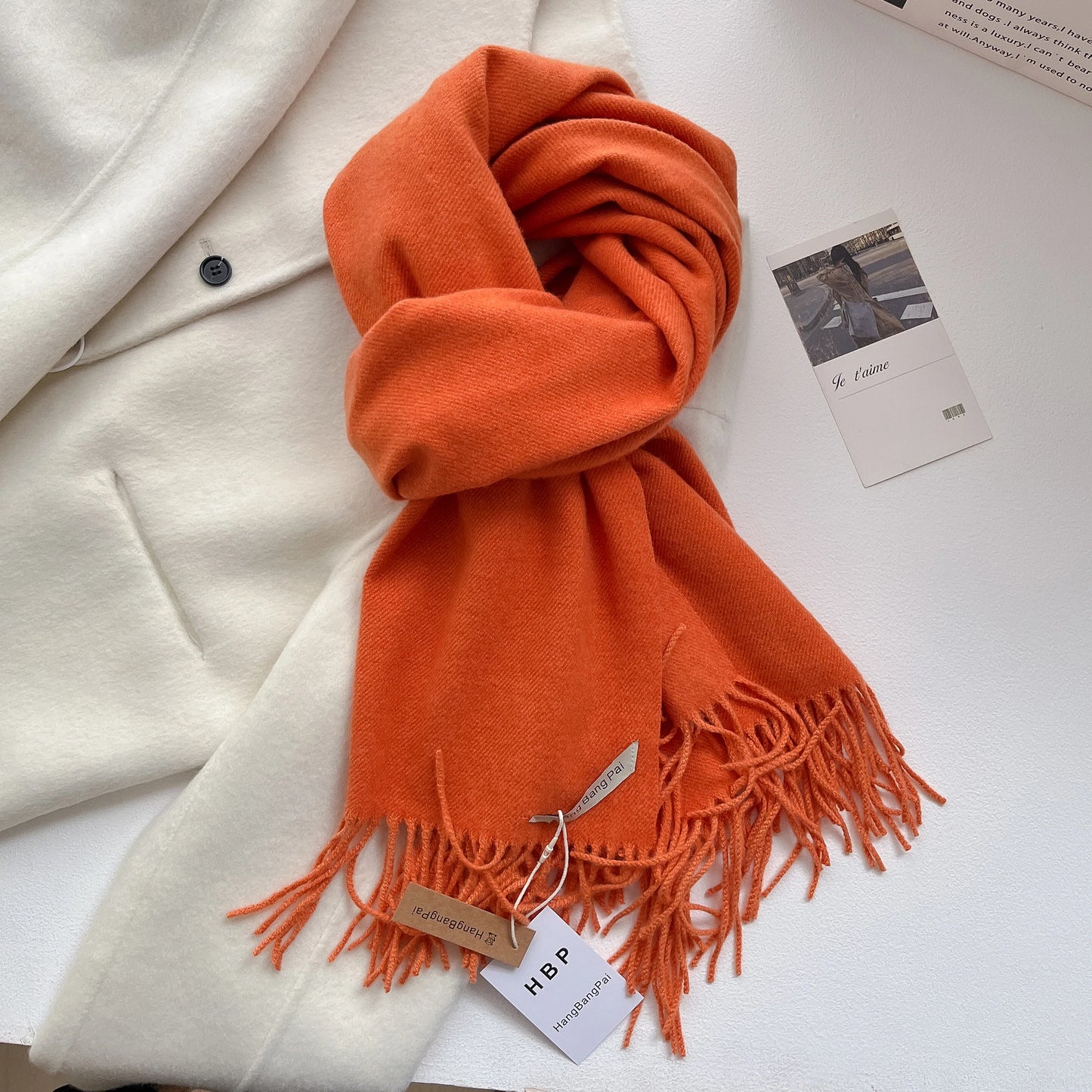 2025 New Winter Wool Scarf For Women Long Warm Cashmere Scarves Hijab Solid Lady Shawl Wrap Female Pashmina Bandana Head Scarfs