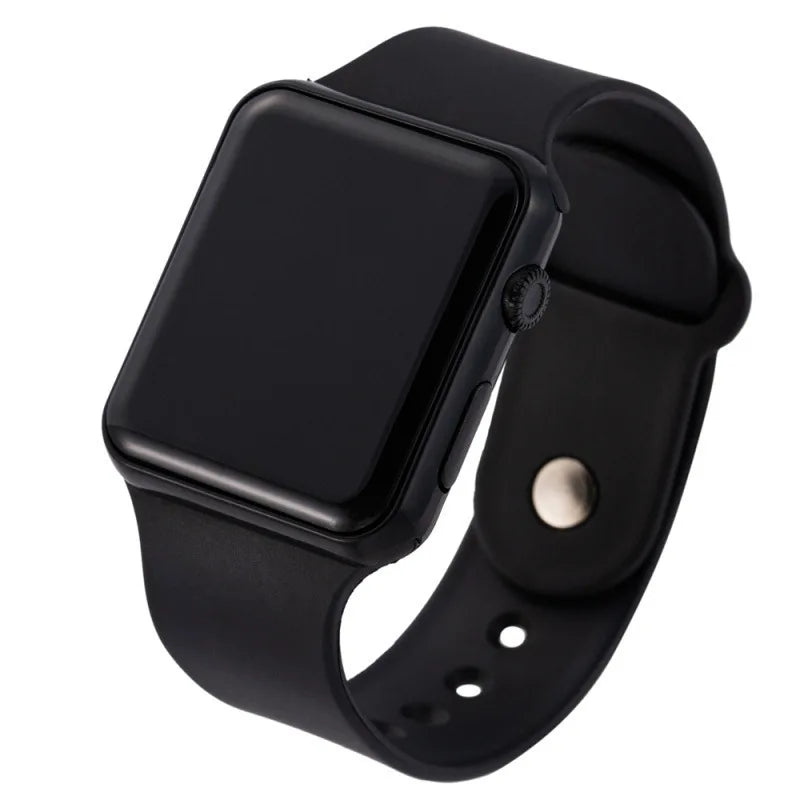 Einfache Digitaluhr für Herren Damen Mode Sport LED Elektronische Uhr Schwarz Silikonarmband Freizeit Herrenuhr Reloj Hombre