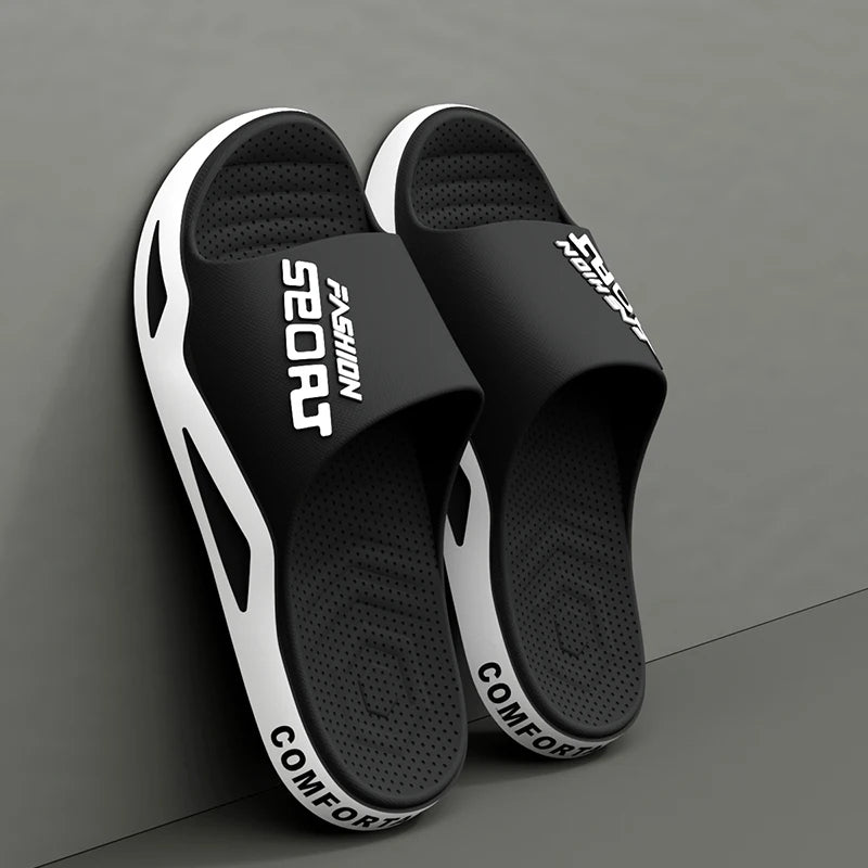 Men's Summer Fashion Slippers for Home ,Soft Soles, PVC Durable Material, Outdoor Sports and Leisure Beach Shoes for Couples
