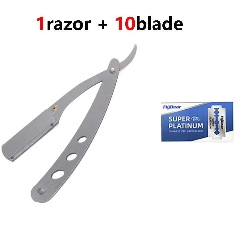 Barber Razor Edge Stainless Steel Shaver Men Professional Manual Shaver StraightFolding Shaving Shave With Blade