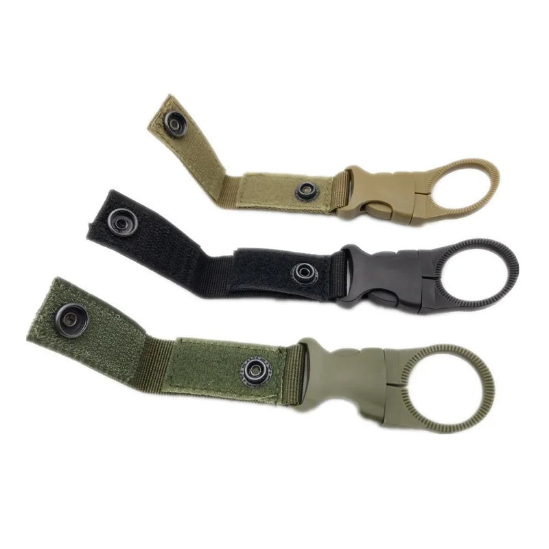 Webbing Water Bottle Holder Climbing Carabiner Belt Backpack Hanger Hooks Clip Multifunction Water Bottle Nylon Buckle Hook Clip
