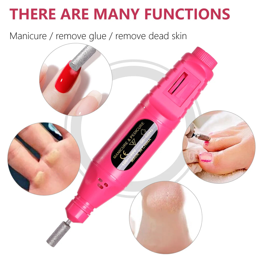 Professional Nail Drill Machine Set Remove Nail Sander Gel Polish Remover Tools Driller Manicure Nail Accessories Nail tools