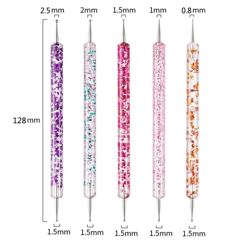 5/20 Stk. Nagelkunst Pinsel Design Spitzen Malen Zeichnen Schnitzen Dotting Pen Flachfächer Liner Acryl Gel UV Politur Maniküre Werkzeuge