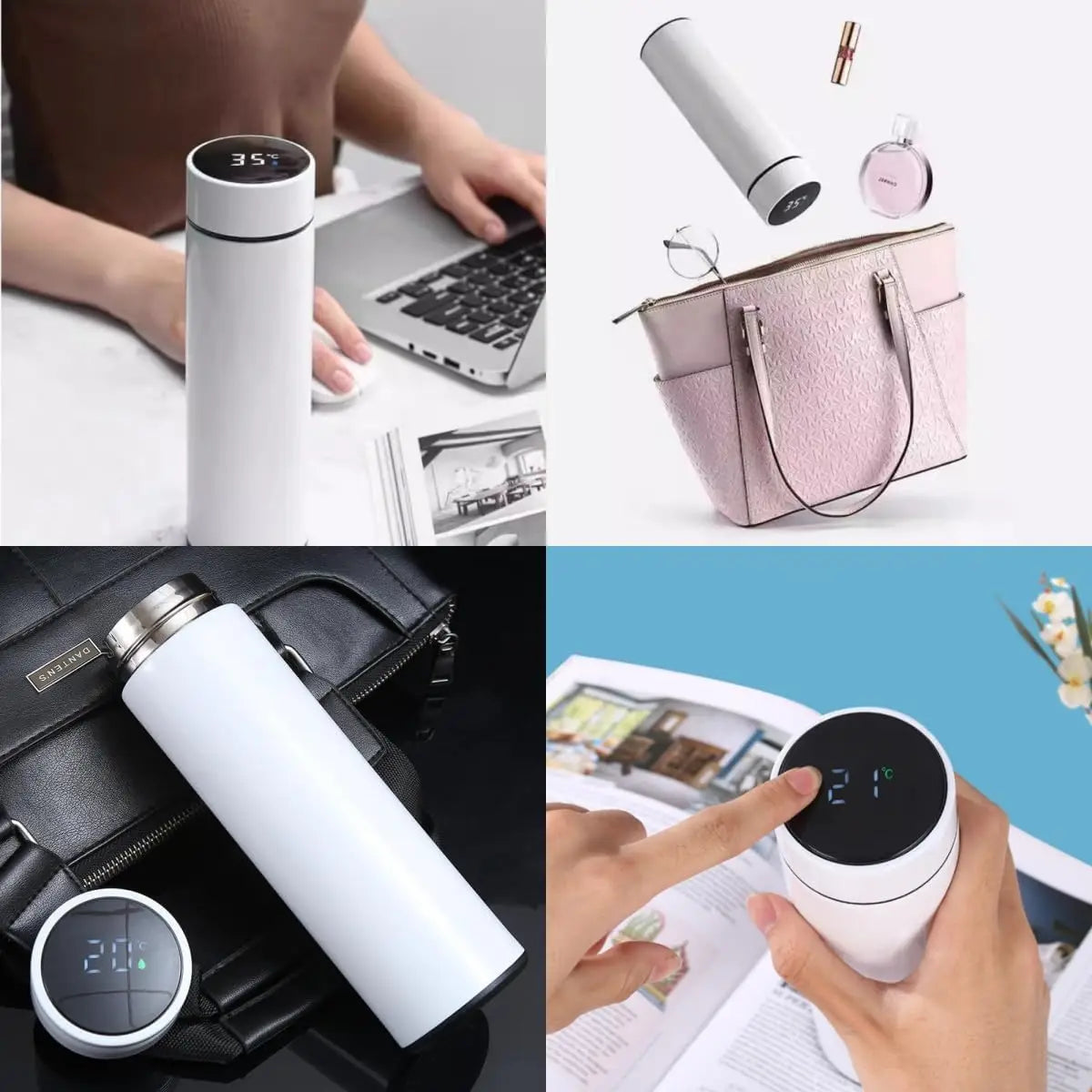 500ML Temperature Display Thermos Cup Stainless Steel Divided Thermos Bottle Outdoor Vacuum Insulated Cup Father's Day Gift - Shoppiline