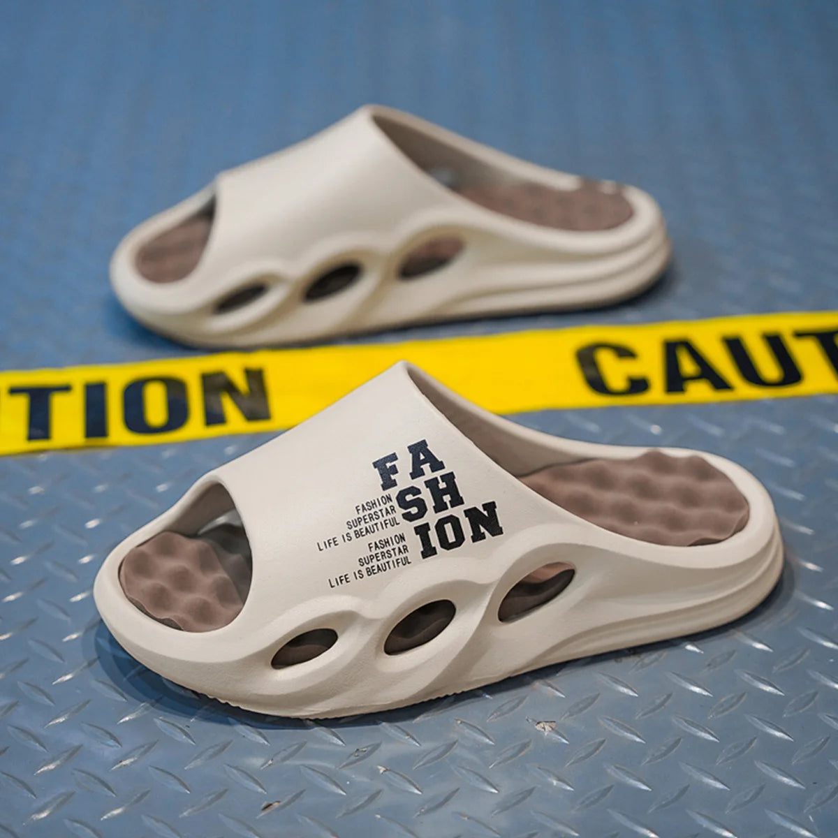 Men Fashion Massage Slippers Indoor/Outdoor Sandals Beach Flip Flop Thick Sole Male Slides Summer Non-Slip Men Shower Slippers - Shoppiline