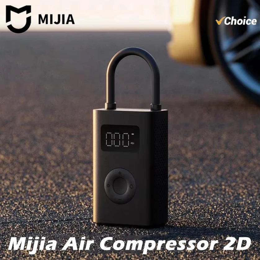 New MIJIA Inflatable Treasur Air Compressor 2D 2000mAh Portable Inflator Air Pump 2D For Bicycle Car Motorcycle Ball CN - Shoppiline