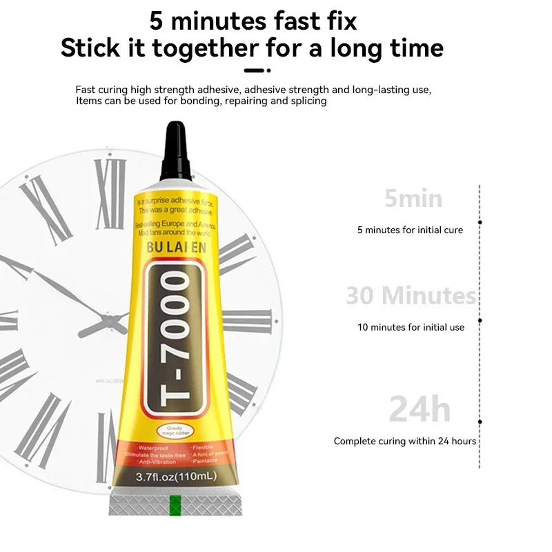 B7000/T7000 Glue Clear Phone Screen Repair Adhesive DIY 15/50/110ML Universal Glass Plastic Manual  Precision Applicator Glue