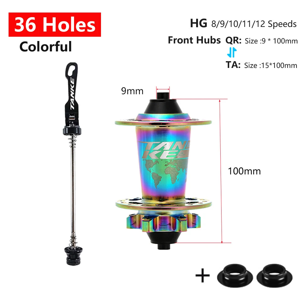 TANKE MTB 120 Click Hub 6 Bearing Bike Front Rear 28 32 36 Holes Disc Brake QR Bicycle mass thunder Noisy Cube 6 Pawl Hubs TH390