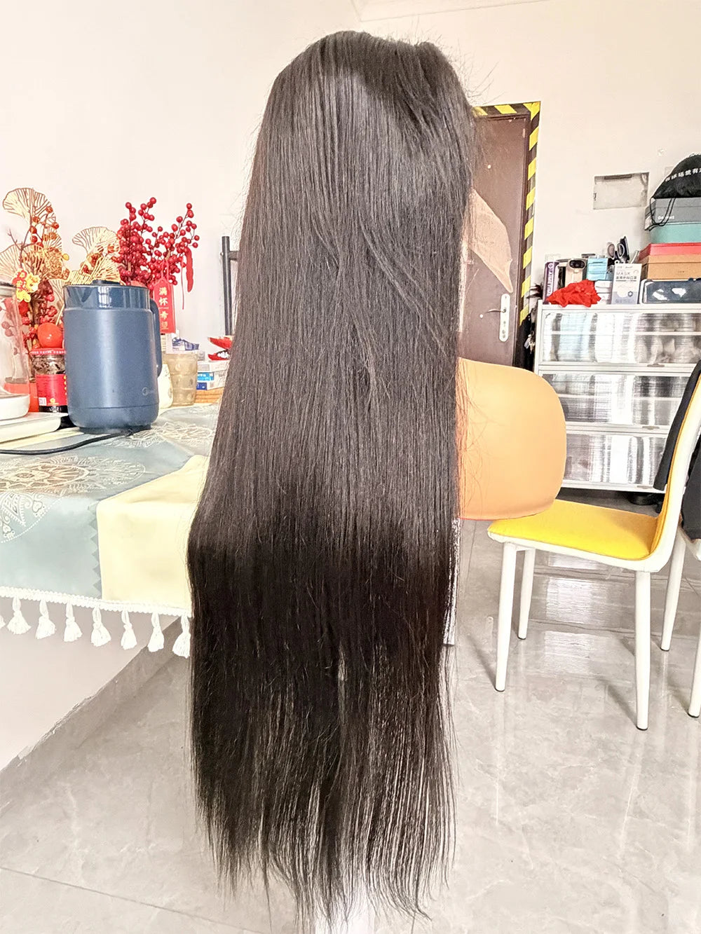 40 Inch Bone Straight Human Hair Wig 13x4 13x6 HD Transparent Lace Wigs Brazilian Full Lace Frontal Wig For Women 300% Density