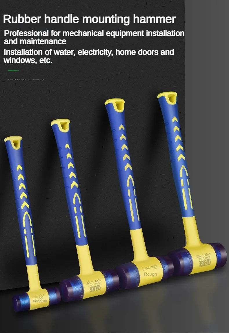 Detachable Insulated Double-Headed Installation Hammer 25mm-45mm Rubber Handle Soft Grip Hammer for Installation Work - Shoppiline
