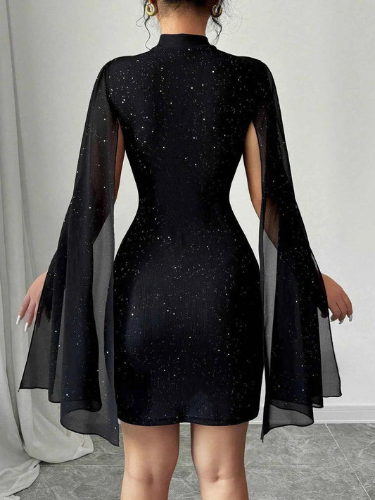 Dresses for Women New Long Sleeve Stand Collar Women Dress Slim Black Package Hip Dress Women Vestidos De Verano Mujer 2025 Q497